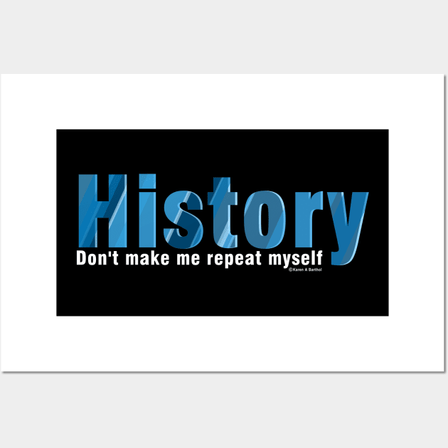 Blue Repeat History Wall Art by Barthol Graphics